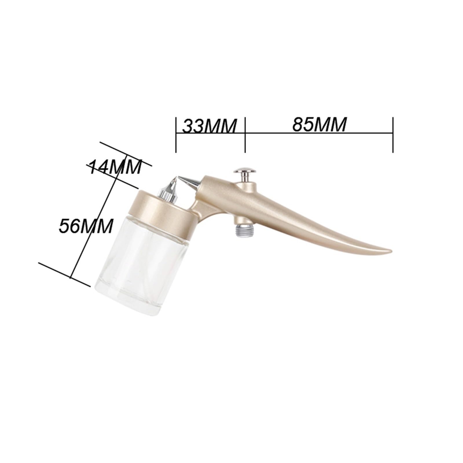 Natryskiwacz Dwufunkcyjny przenośny aerograf, pistolet do malowania natryskowego, 20 cm³, kubeczek, konstrukcja niewymagająca czyszczenia(B)