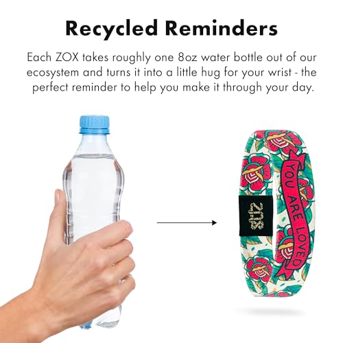 ZOX Bracelets — Stretchy Elastic Band with Motivational Affirmations and Beautiful Artwork — 5 Pack2