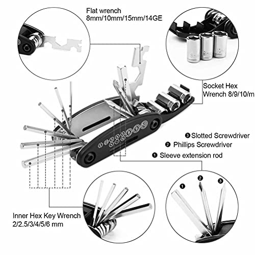 Qiilu ���]�ԏC���c�[���L�b�g �T�h���o�b�O �~�j�|���v�t�� �}�E���e���o�C�N & ���[�h�T�C�N�����O�p �h���A�N�Z�T���[ ���[�ȒP (�A�b�v�O���[�h�c�[���Z�b�g)