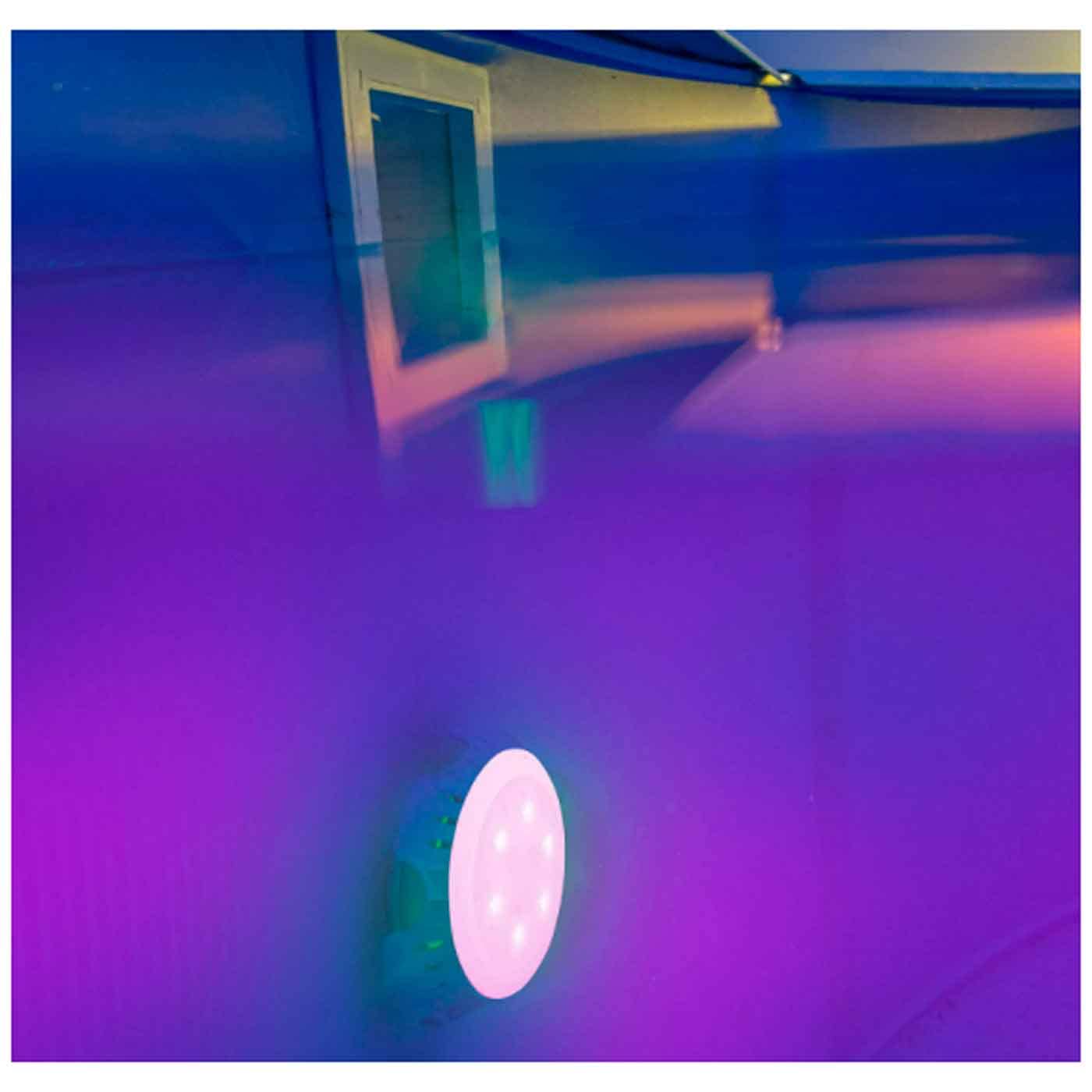 Acan Tradineur - Lámpara led para Piscina, Luces Multicolor, Resistente al Agua Incluye adaptadores para válvulas. 10 x 16,5 x 16,5 cm