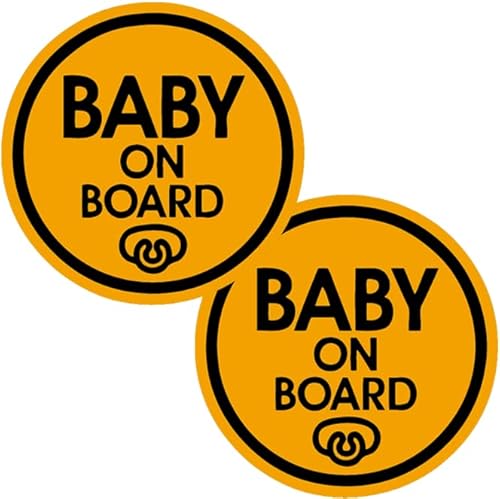 TOTOMO # ALI-031 (Juego de 2) Etiqueta engomada del imán del bebé a bordo Señal de precaución de seguridad para el parachoques del coche - Baby Pacifier