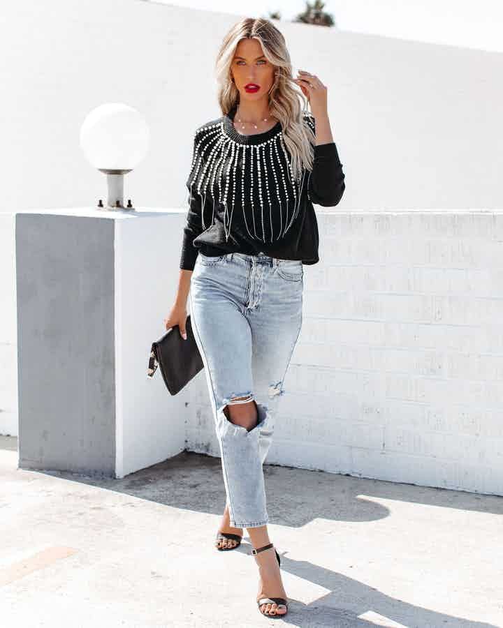 Image of ANCAPELION Women's Casual Sweater Pullover Winter Basic Sweatshirt Long Sleeve Cozy Knitted Jumper Tops Loose Fit