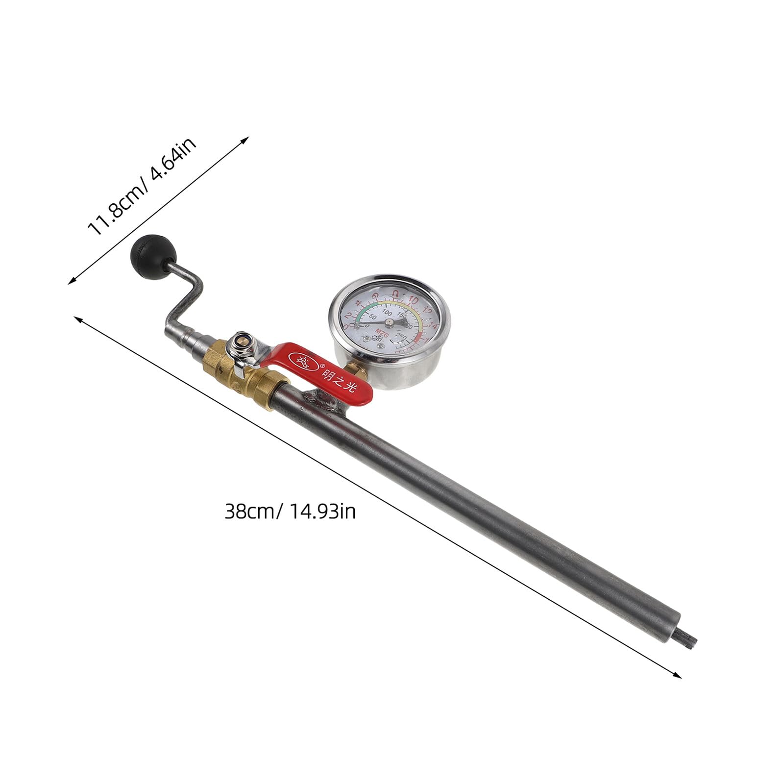 Tige de Gonflage Robuste pour Pneus de Véhicule avec Manomètre Numérique | Métal, Interface Large, Contrôle Précis Pression, Usage Extérieur et Entretien Quotidien