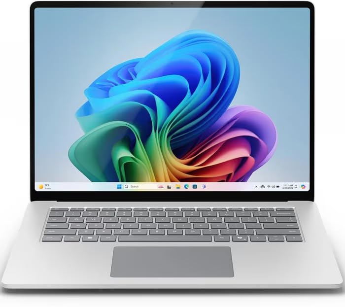 Image of Microsoft Surface Laptop 7th Edition for Business, 15 inch, Platinum, Intel Ultra 5 236V, 16GB RAM, 256GB SSD