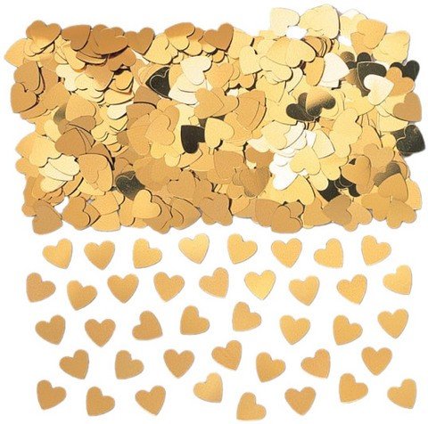 Gold Sparkle Hearts Table Confetti