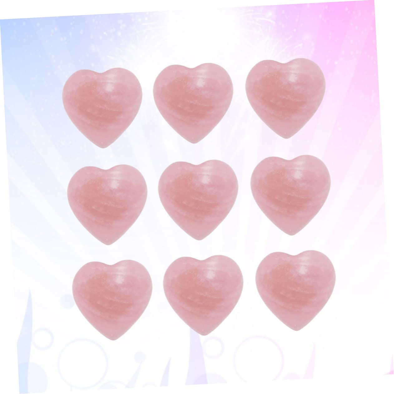 Lurrose 20stücke Herz Ornamente Aus Kristall Liebe Form Von Deko Für Hochzeiten Zuhause Und Partys Rosa