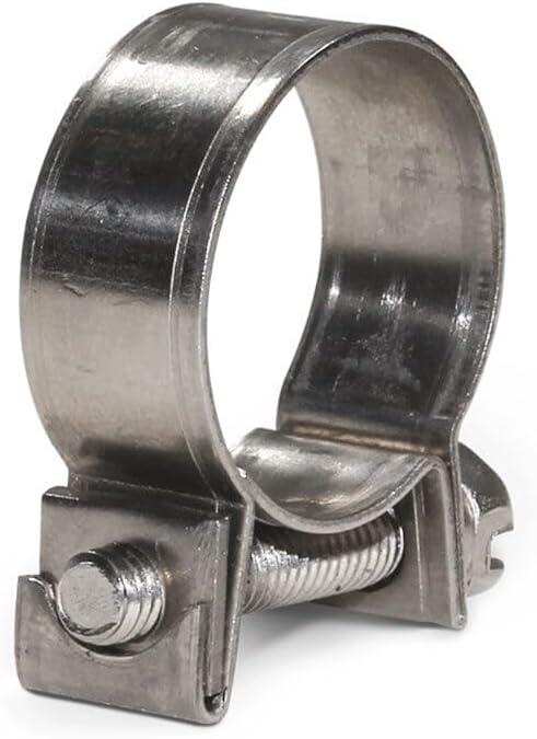 5Pcs Adjustable Stainless Steel Hose Clamp Set - Durable Pipe Clip Fasteners for Water, Ducting, and Cable Securing(12-14mm)