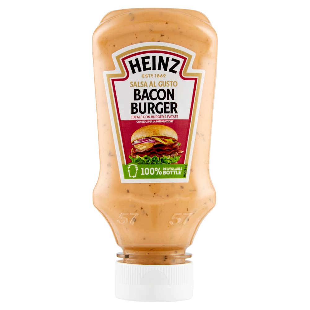 Heinz Salsa Bacon Lot de 6 hamburgers fumés et aromatisés 225 g