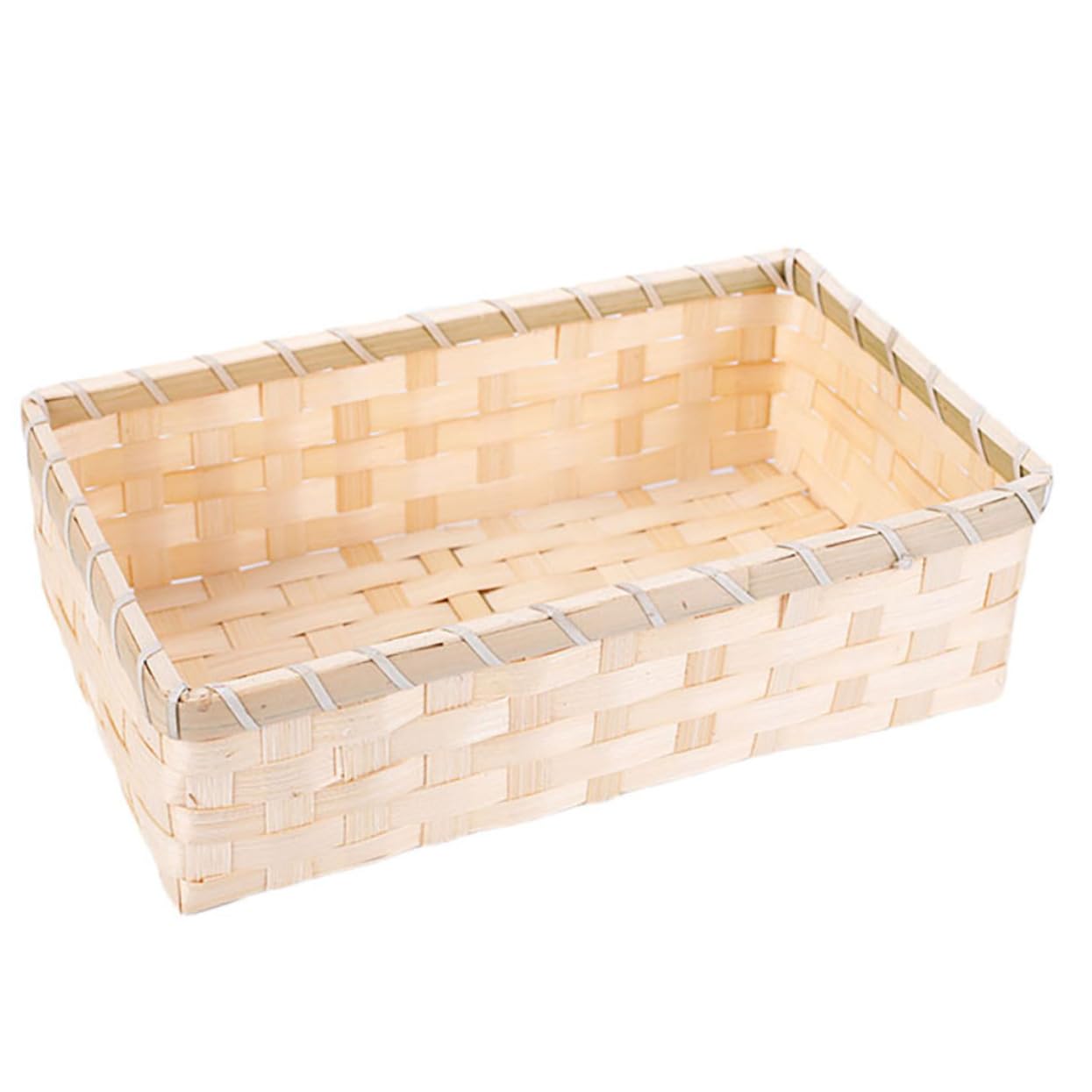 STOBAZA 1pc Storage Basket Fruit Basket Bread Baskets Decorative Food Storage Basket Portable Bread Basket Wicker Storage Basket Storage Baskets Food Tray Basket Present Basket