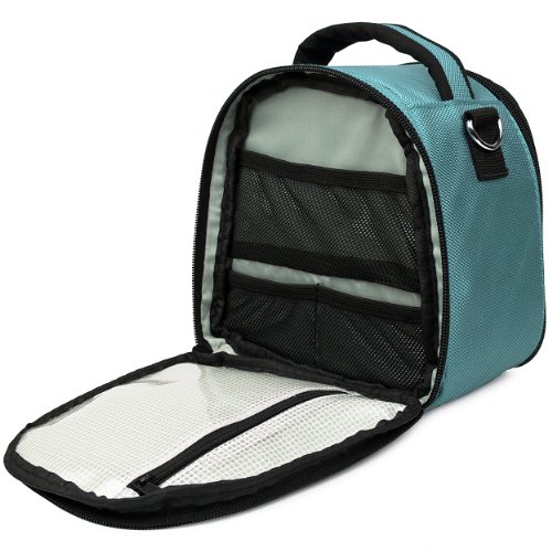 Funda VanGoddy Laurel Celeste para cámaras Nikon CoolPix miniatura 5