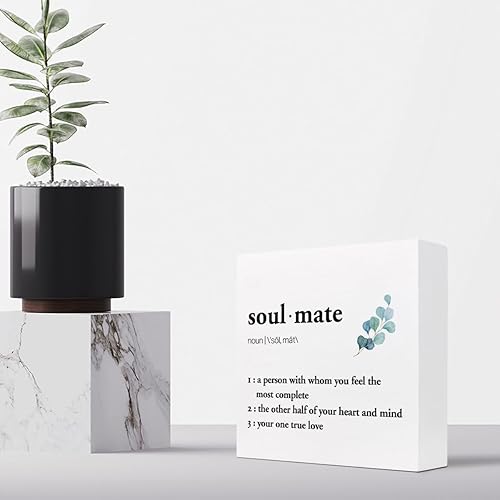 Miniatura 4 de Letrero de madera con definición de alma gemela, decoración de escritorio, regalo de alma gemela, placa de madera para el hogar, dormitorio,