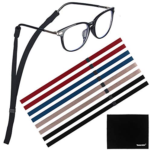 [8 Pack] Adjustable Eyeglasses and Sunglasses Holder Strap Cord for Sports, Tomorotec Polyester