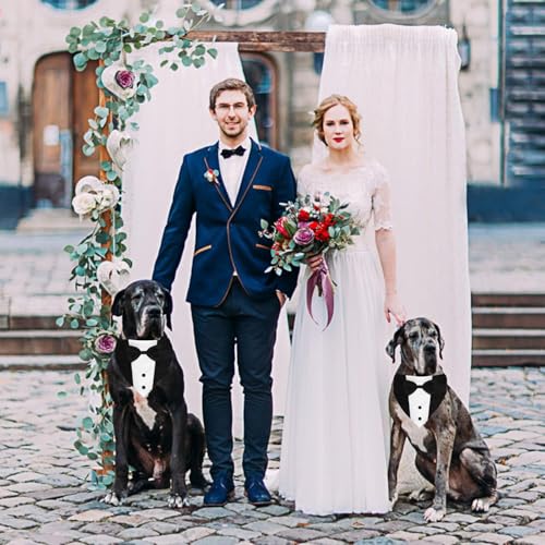 Hund Smoking Bandana Halsband, Fliege für Hunde, Hund Smoking Bandana, Verstellbare Formelle Krawatte für Kleine, Mittelgroße und Große Hunde, Geeignet für Hochzeiten, Geburtstagsfeiern/L