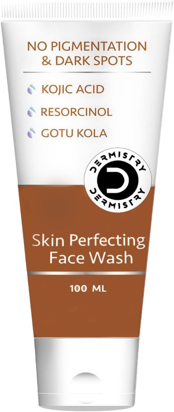 - Dermistry 1% Kojic Acid Gotukola Face Wash for Instant Pigmentation D De Tan Dark Spots Uneven Skin Tone Removal for Lightening Brightening Glowing Face Suits Men Women Dry Oily & All Skin Types-100ml