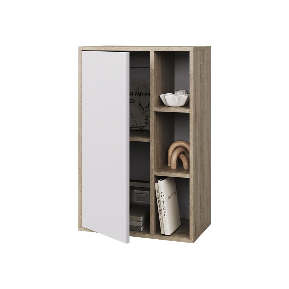 Vicco Hängeschrank Berno, Sonoma/Weiß, 50.1 x 78.4 cm