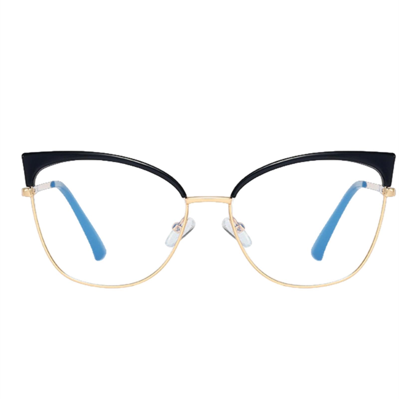Occhiali da sole retrò da donna con montatura in metallo, anti luce blu, moda uomo