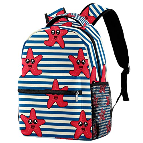 Sac à dos de voyage avec porte-bouteille bleu multicolore taille medium pour filles et garçons