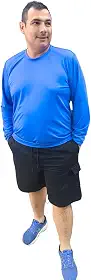 Camisa Plus Size Manga Longa Masculina Camiseta Dry Fit Pesca Bike Corrida Esporte