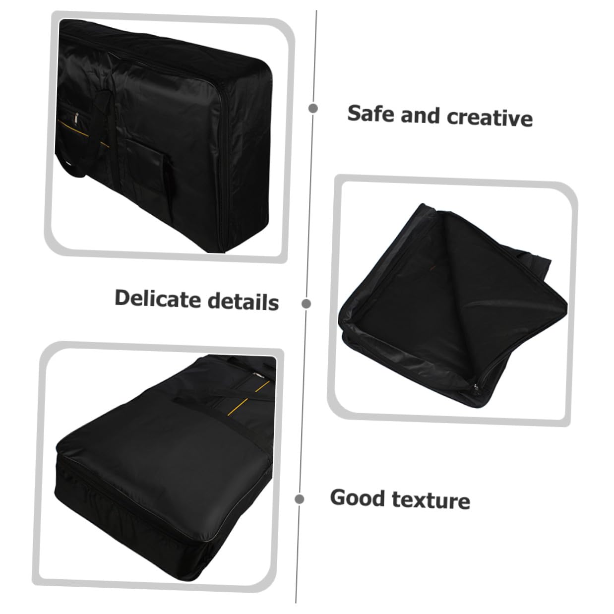 PRETYZOOM Borsa Tracolla Leggera 61 Tastiera e Tasti per Elettronica Oxford Moda Regolabile, Design alla Portatile per Musicisti in Movimento
