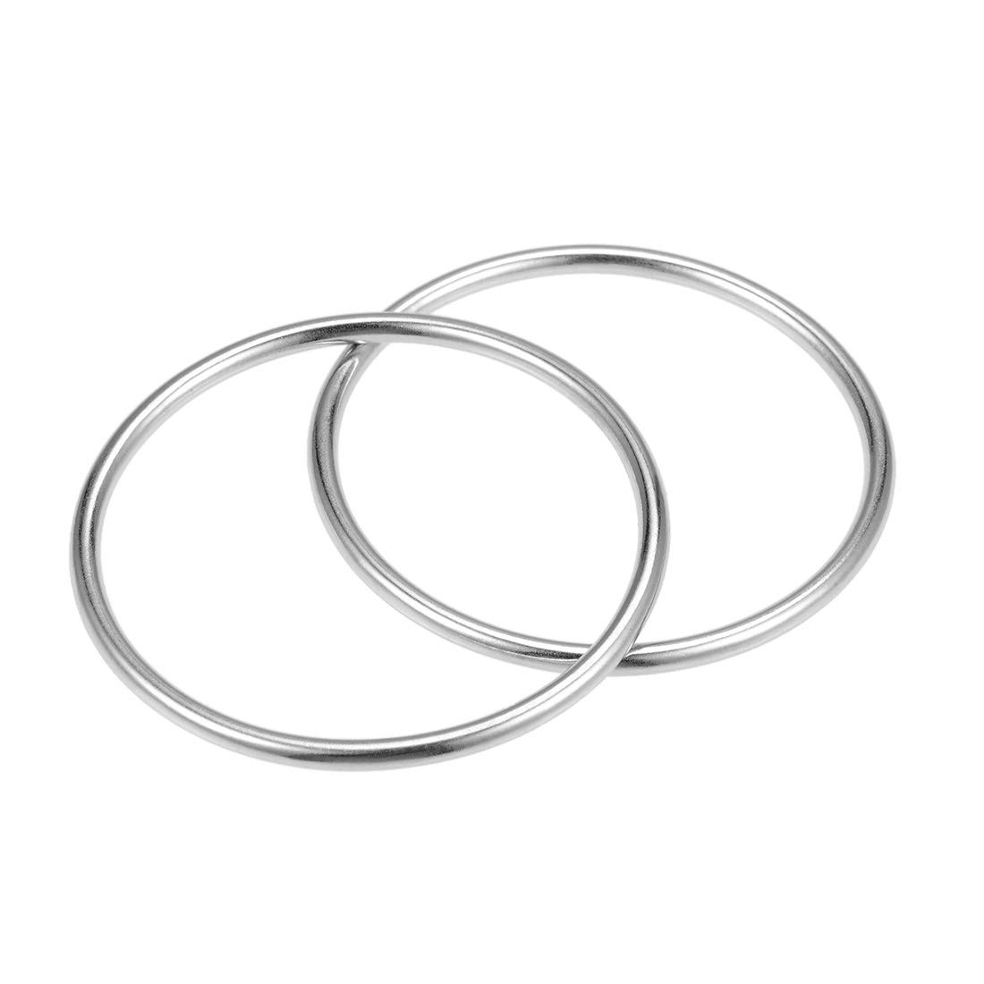uxcell O Ring Buckle Zinc Alloy O-Rings for Hardware Bags Belts Craft DIY Accessories