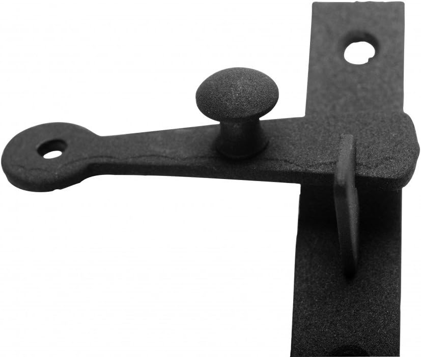 Renovators Supply Manufacturing Door Latch 2.5 in. Black Wrought Iron Cabinet Door Latch with Mounting Hardware