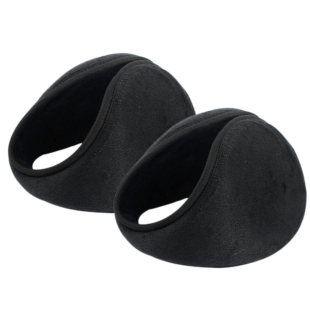 Comebachome Unisex Ordinary Style Ear Muffs Fleece Warm Earmuffs Ear Warmer Winter Accessory For Men Women Black 2Pcs Style 1, Zuhause Gebrauch
