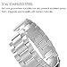 FINTIE 20mm Metal Bands Compatible with Garmin Vivoactive 6/5/3/3 Music, Venu Sq/Venu 2 Plus, Forerunner 55/165/245/645, Samsung Galaxy Watch 42mm/Active 2 1, Silver