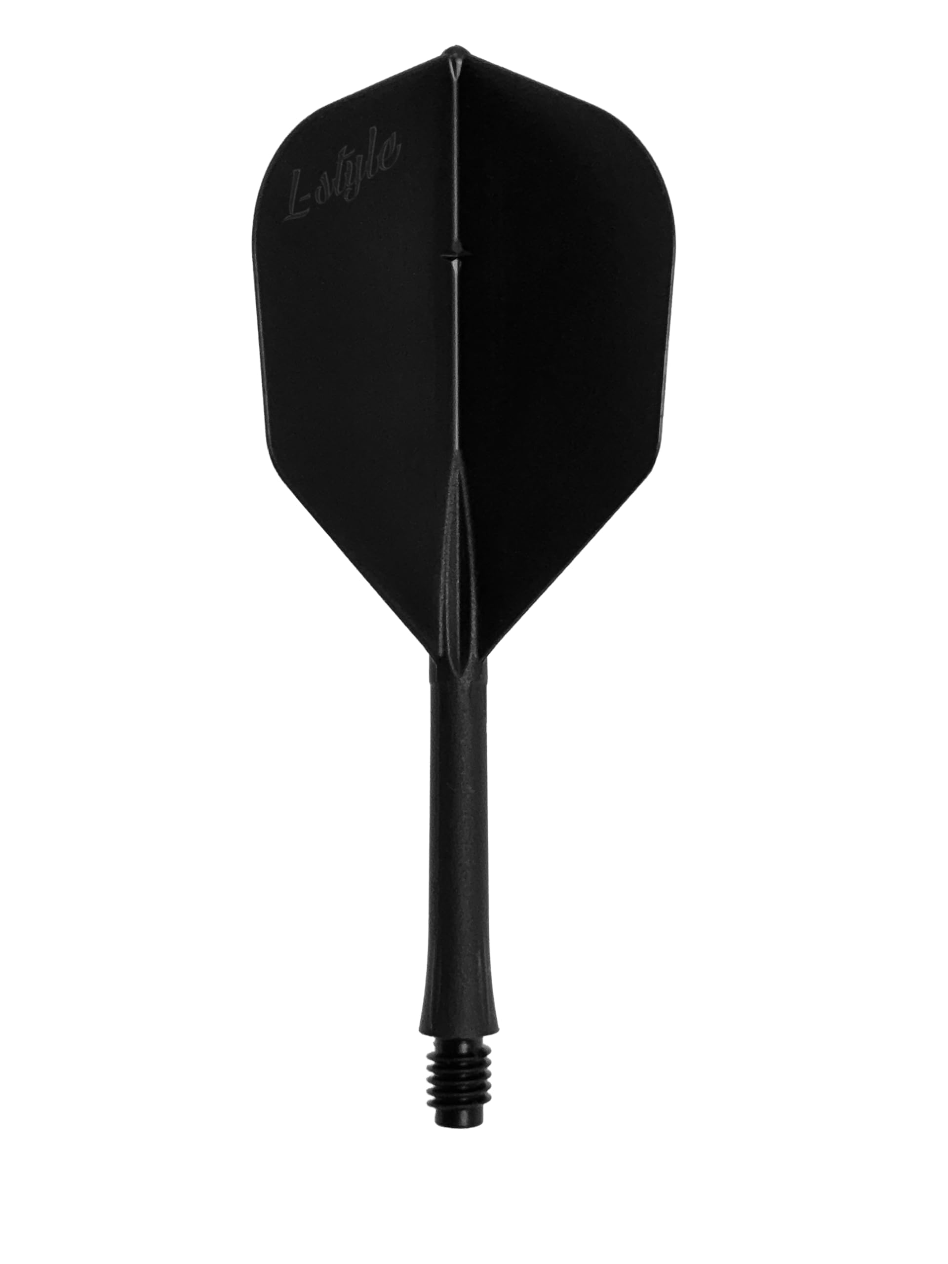 L-style BarFlight 2BA Dart Flight with Integrated Shaft – L3 Shape – 26mm (260) – Black - 1 Set (3 Flights)