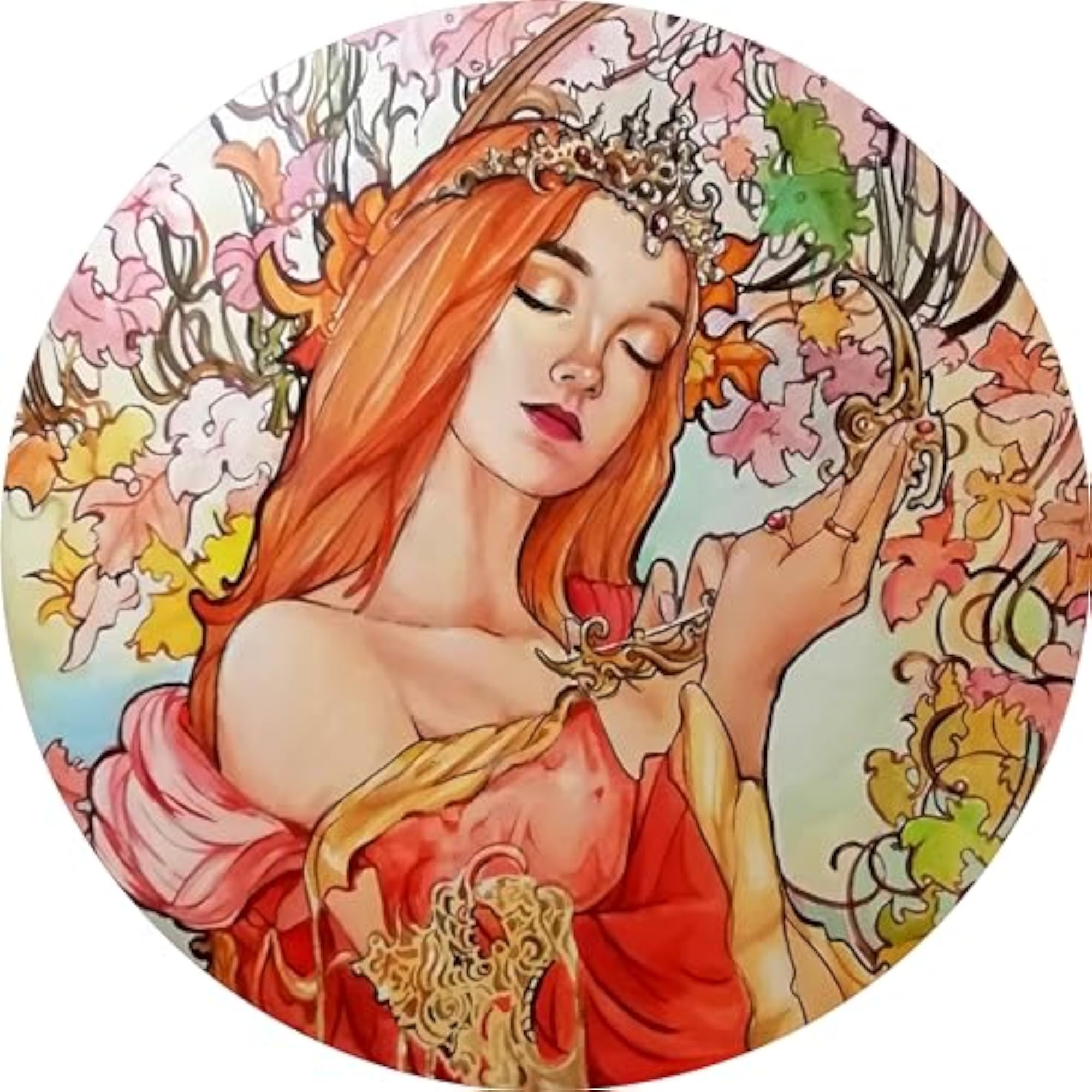 Artistic Autumn Decorative Wall Plate, Gift Box Packaging