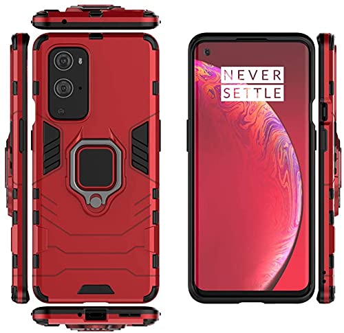 PrimeLike Robot Armor Shockproof Soft TPU and Hard PC Back Cover with Ring Case for OnePlus 9 Pro - Red (B09FLWL4NC) Amazon Price History, Amazon Price Tracker