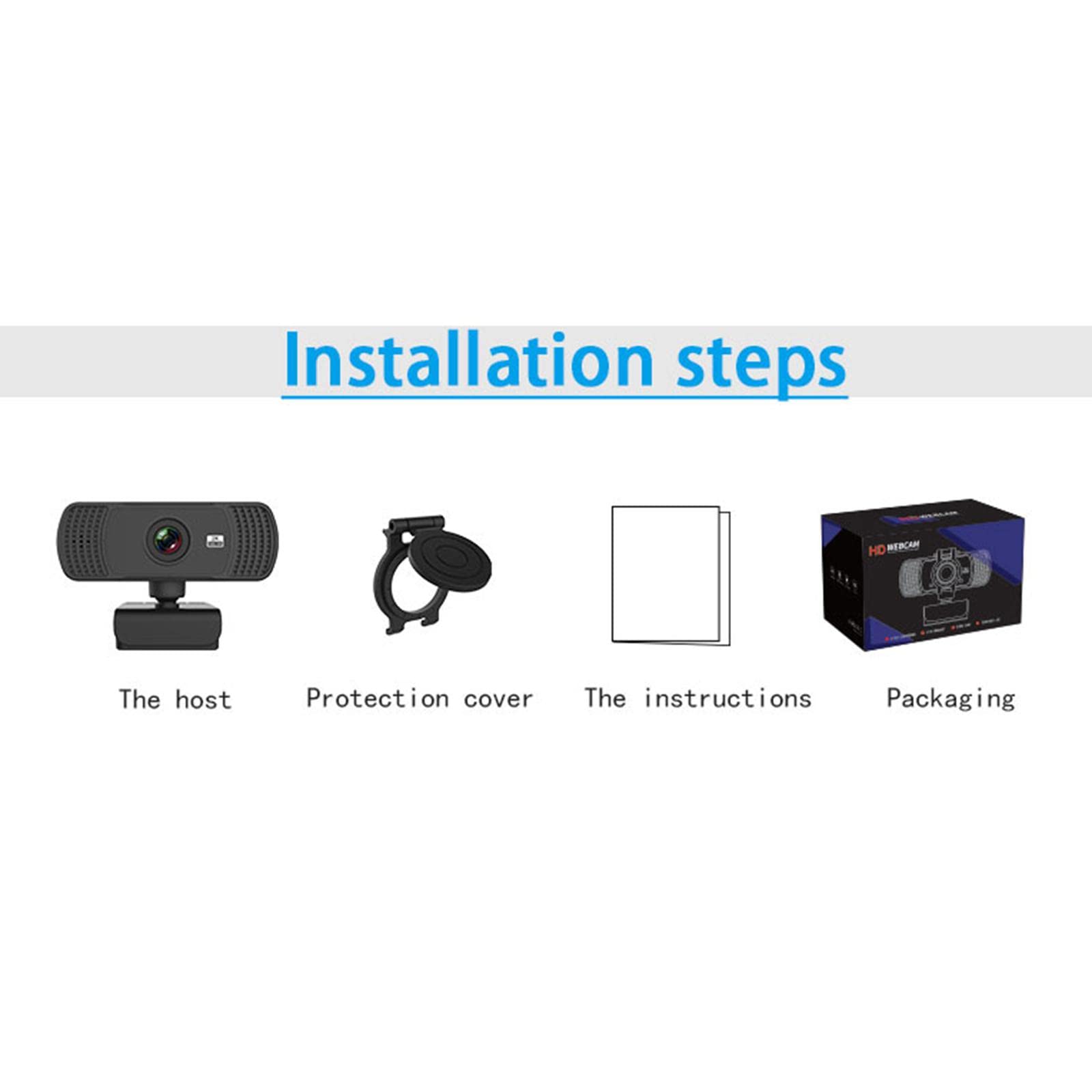 Webcam 2K con Micrófono Integrado para Cámara de Computadora con Enfoque Automático Luz para Videollamadas Protección de Privacidad