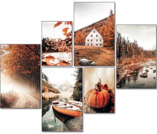 artpin® Moderne Poster Set - Bilder Wohnzimmer Deko Schlafzimmer - Bilderwand ohne Rahmen (W23, 4xA4 & 2xA5)