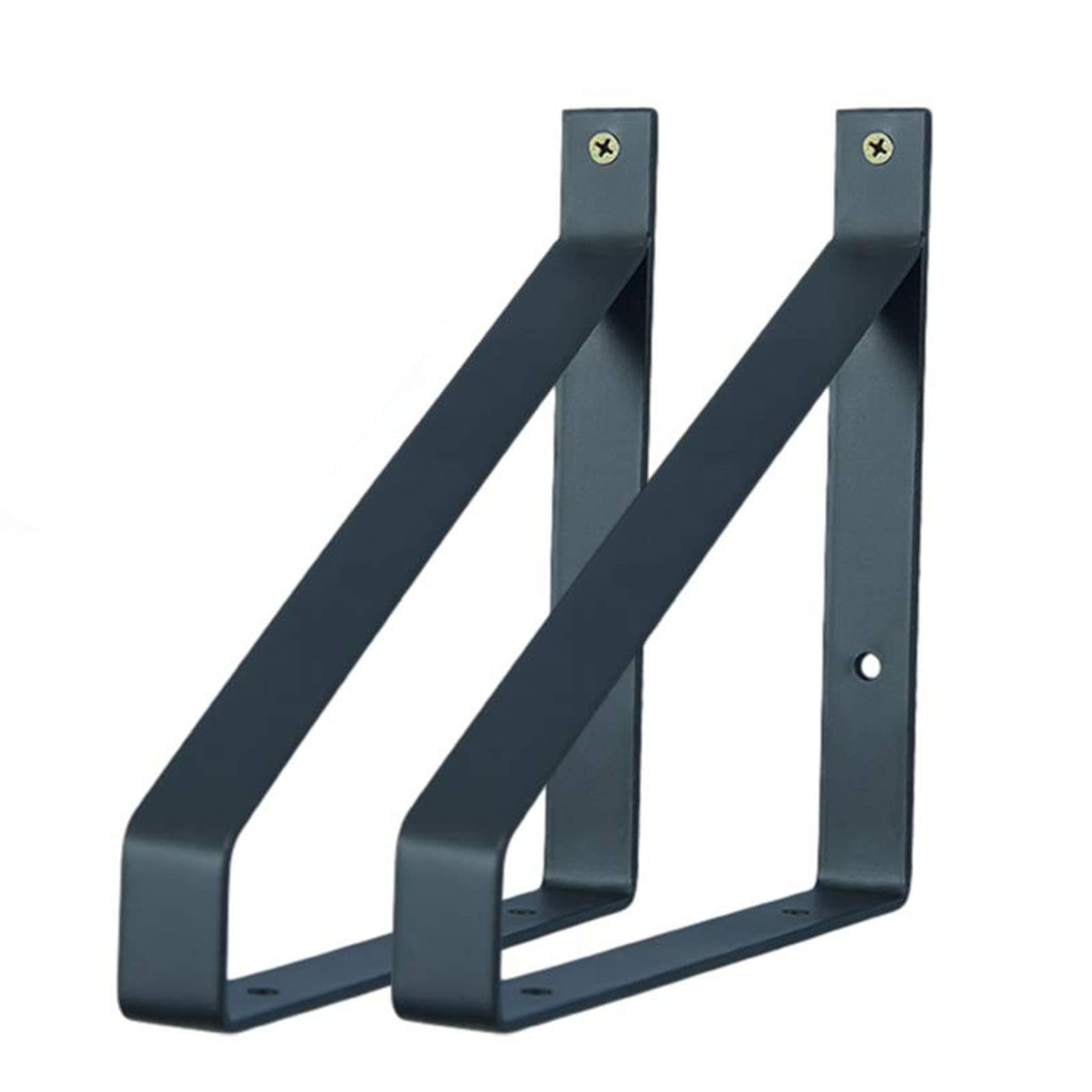 Dvnfwkc Black Bracket Corner Brace, Set Of 2 Triangle Shelving Brackets 90° Right Angle Shelf Supporter Wall Mounted Floating(,30Cm/11.8In)