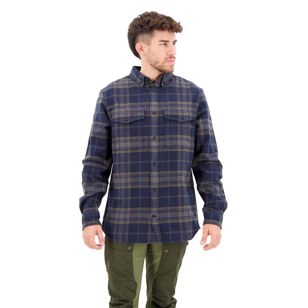 Fjällräven Men's Övik Twill Shirt Everyday Outdoor, Dark Navy/Basalt, S