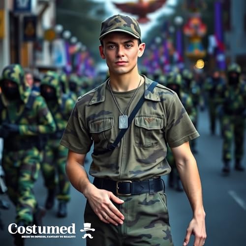 Costumed US Army Dog Tag - Erkennungsmarke silber, Hundemarke - Soldaten Kette als Accessoire für Fasching & Karneval