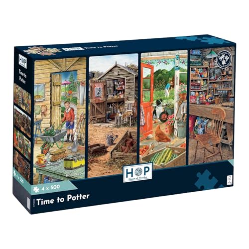 The House of Puzzles | Time to Potter 500 Piece Jigsaw Puzzle | Garden & Flowers Theme | Premium FSC Board | 13 x 19 inches
