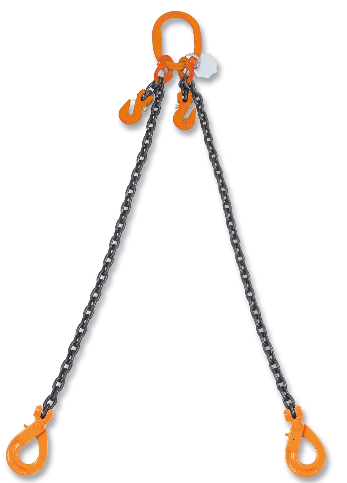BETA 8097SL D8-3 - Pendente per Sollevamento, Catena 2 Bracci Grado 8 con Ganci Accorciatori Self-Locking, Lunghezza 3M, capacità di Carico 2,8 t