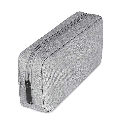 ERCRYSTO Universal Electronics/Accessories Soft Carrying Case Bag, Durable & Light-weight,Suitable for Out-going, Business, Travel and Cosmetics Kit (Big-Gray) by ERCRYSTO - Image 5