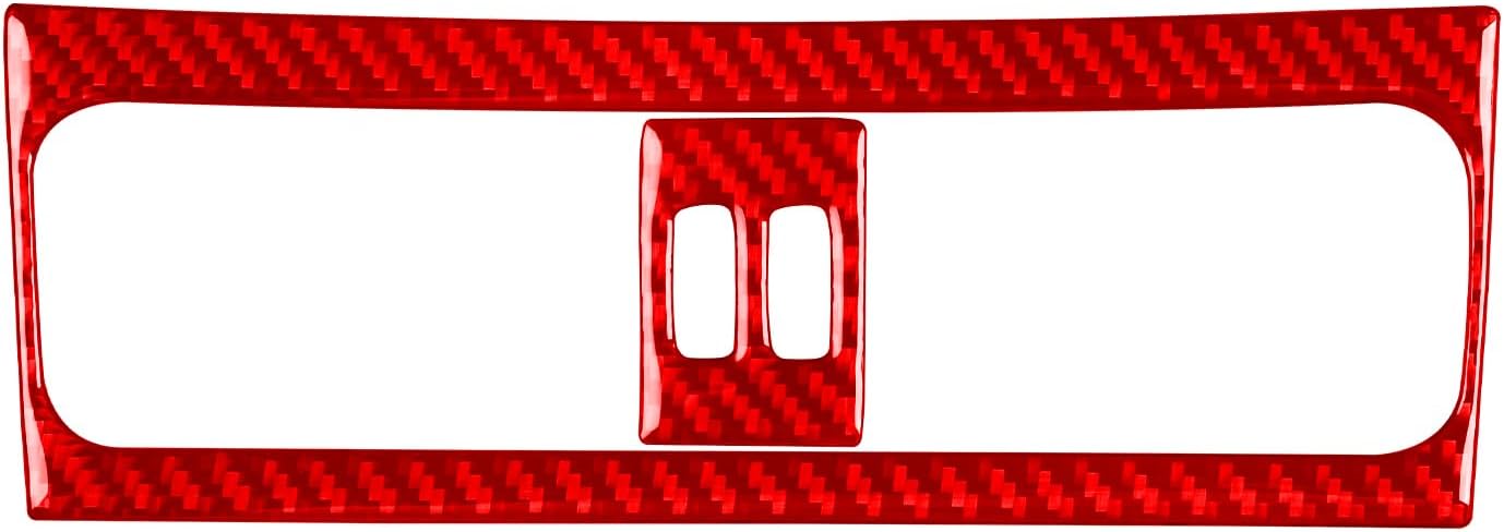 Red Soft Carbon Fiber Car Center A/C Air Vent Decor Kit Cover Sticker Interior Trim Compatible with Pontiac G8 2008 2009/Holden Commodore 2006 2007 2008 2009 2010 2011 2012 2pcs