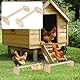 Joyzan Hühnerbarsch für Hühner, 2 Stück Sitzstange Hühnerholzstangen Hölzerne Vogelständer Trainingshühner Raststange Stehendes Trainingsmaterial Barsche Huhn Barsch Vogel Holzständer 40 x 12 x 8 cm