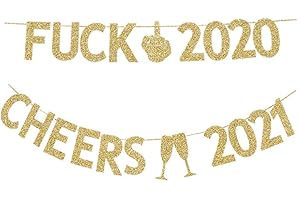 Fu*k 2020 Cheers 2021 Banner, 2021 Sign