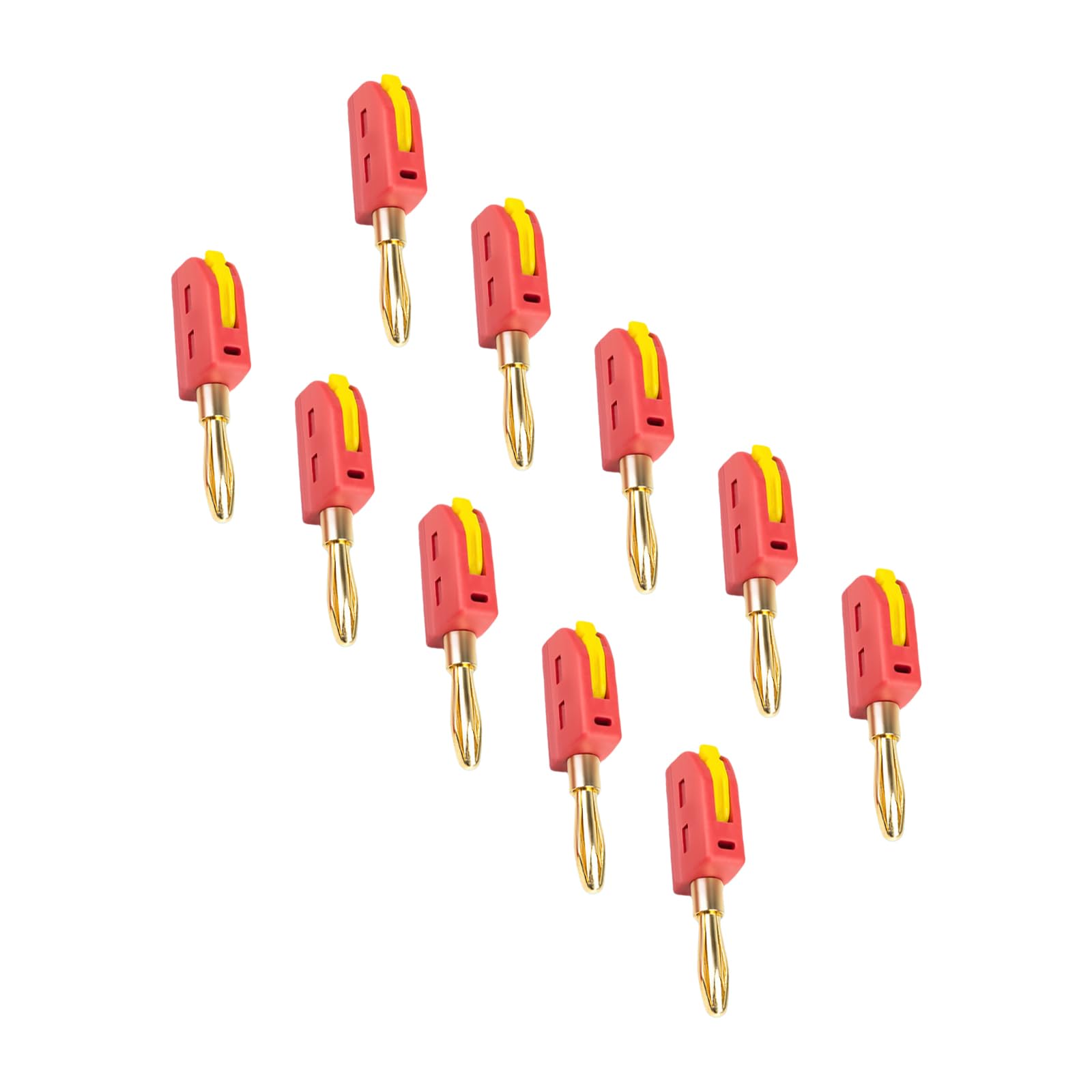 10Pieces 32A High Current 4mm Banana Plug 4mm Banana Plug 32A High Current for Professional Electrical Work Solderless