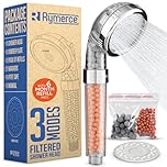 Ionic Shower Head Handheld Replacement - with 6 Month Refill 3 Modes 3way Function - Adjustable Filter Bead Hard Water Boost Water Pressure, Water Saving Eco
