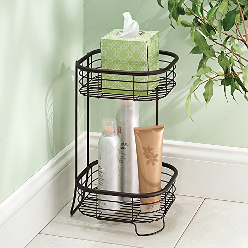 Idesign Forma Free Standing Bathroom Or Shower Storage Shelves For Towels, Soap, Shampoo, Lotion, Accessories - 2 Tier, Bronze #TOP2