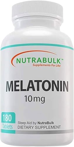 Tabletas de melatonina de 10 mg Ayuda natural para dormir nocturna de liberación rápida para adultos (180 unidades)