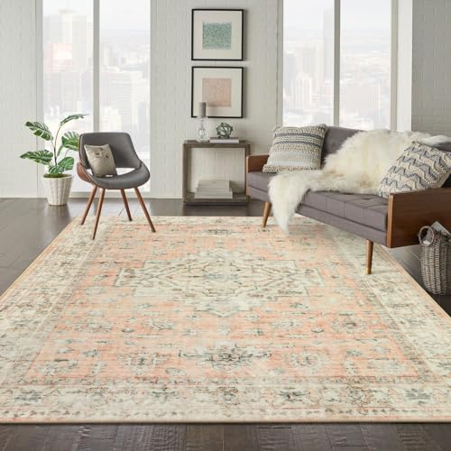 LIVEBOX Washable Area Rug 8x10 - Large Bohemian Living Room
