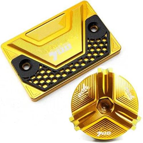 Tapa líquido frenos delantera y tapón de aceite FBCE Gold premium para Tenere700