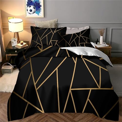 Housse de couette géométrique ultra douce en microfibre de qualité supérieure - 6