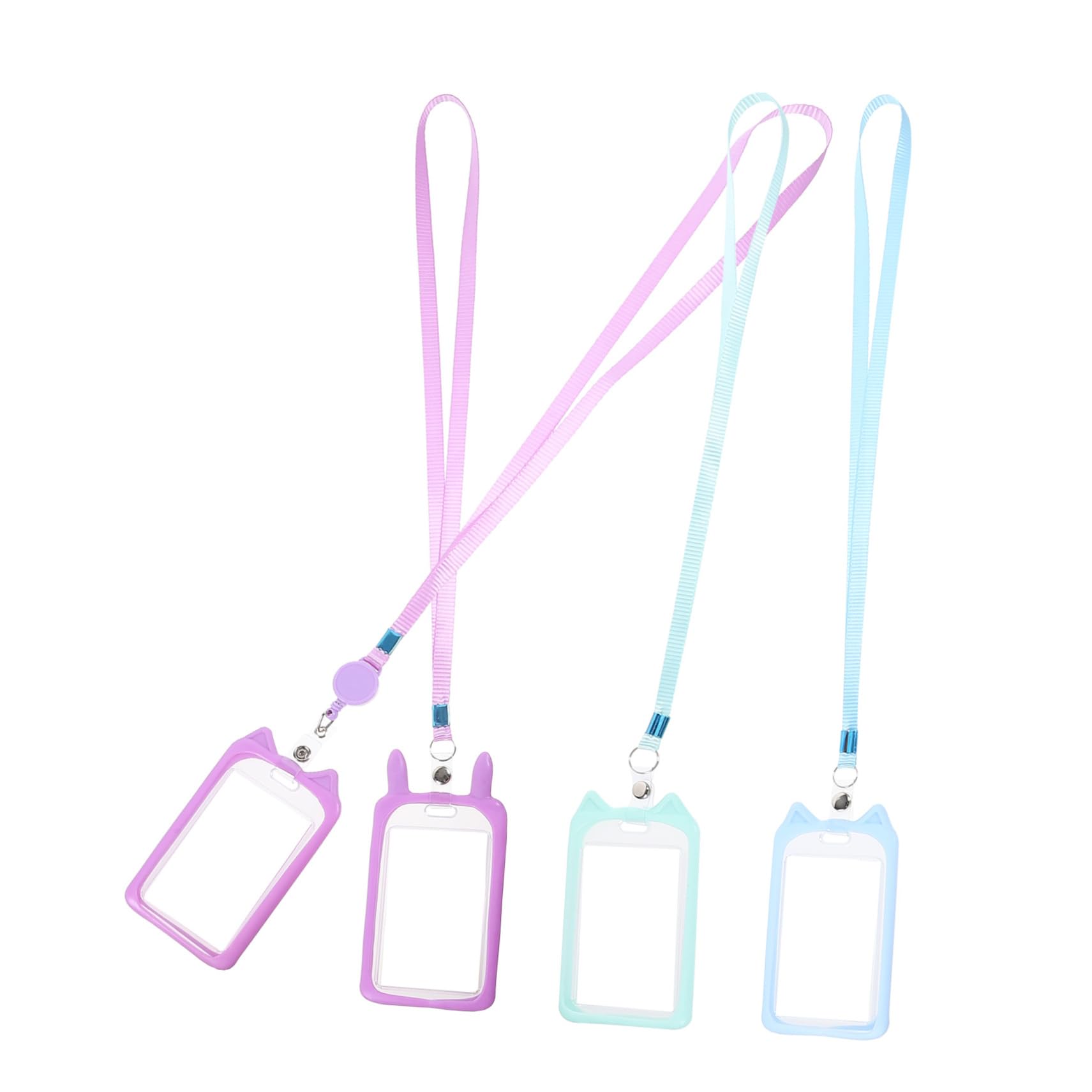 SEWACC 20piezas Funda De Tarjeta Lanyard Retráctil Para Identificación Protector De Tarjetas Para y Escuela Diseño De Gato