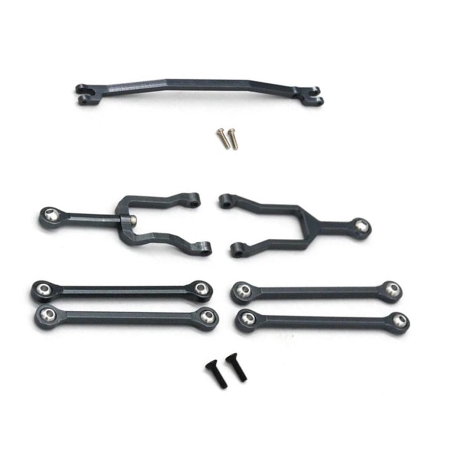 Varilla de Tracción para Kyosho para Mini Z 4X4 1/18 Coche Trepador De Control Remoto Piezas Mejora Varilla Enlace Dirección Metal Y del Chasis(Gray)